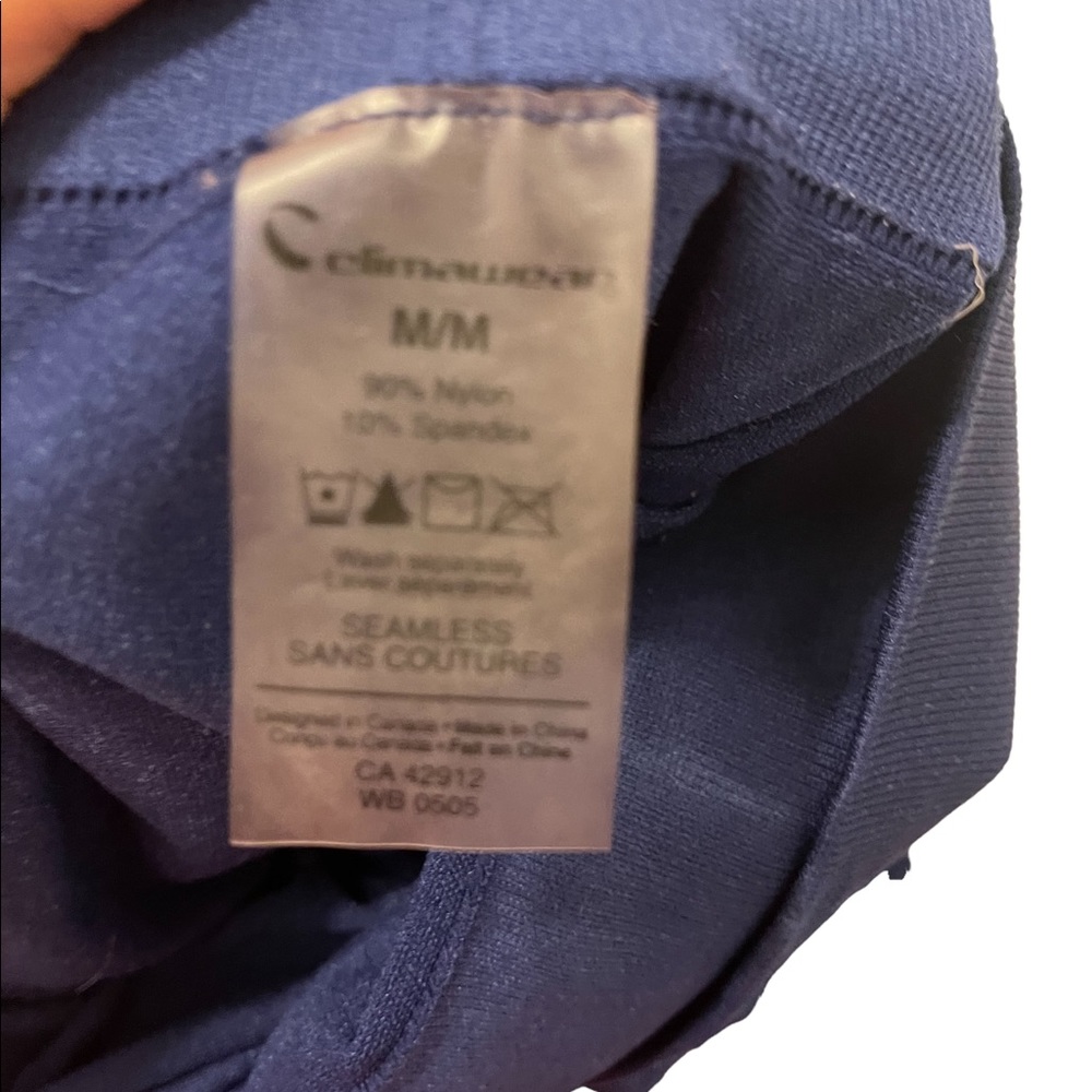 Yoga Pants, Blue Color Block, Size Medium - Picture 6 of 6